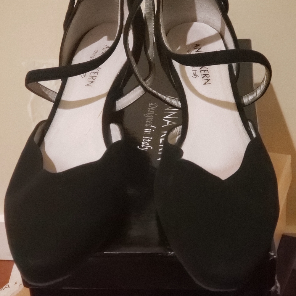 Anna Kern black suede ballroom/salsa shoes. EU 5 . USA 7.5